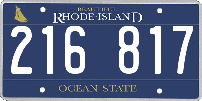 RI license plate 216817
