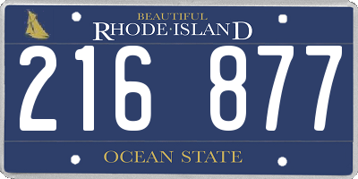 RI license plate 216877