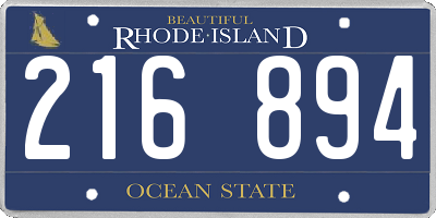 RI license plate 216894