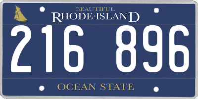 RI license plate 216896