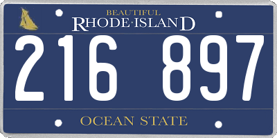 RI license plate 216897