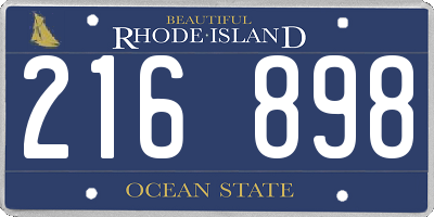 RI license plate 216898