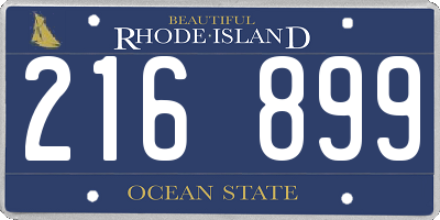 RI license plate 216899