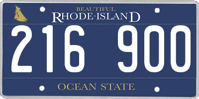 RI license plate 216900