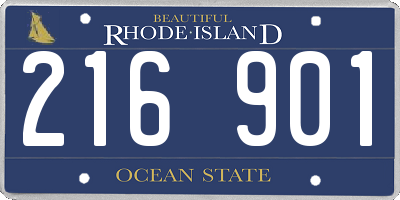 RI license plate 216901