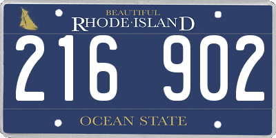 RI license plate 216902