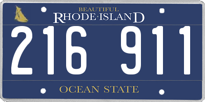 RI license plate 216911
