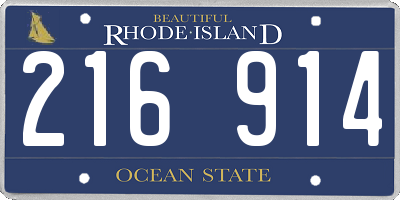 RI license plate 216914