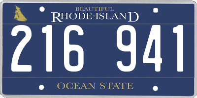 RI license plate 216941
