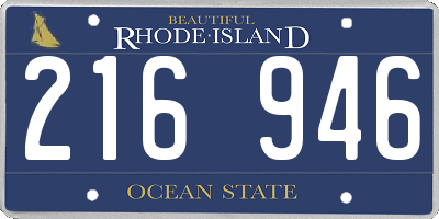 RI license plate 216946