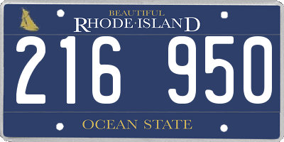 RI license plate 216950