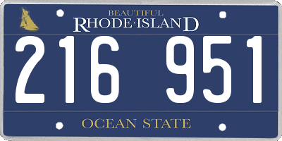RI license plate 216951