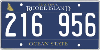 RI license plate 216956