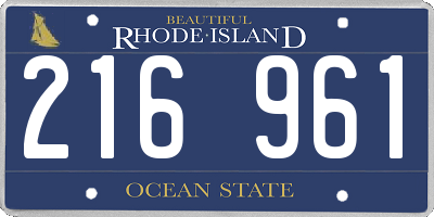 RI license plate 216961