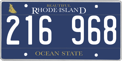 RI license plate 216968