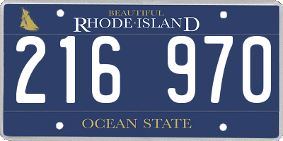 RI license plate 216970