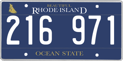 RI license plate 216971