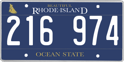 RI license plate 216974