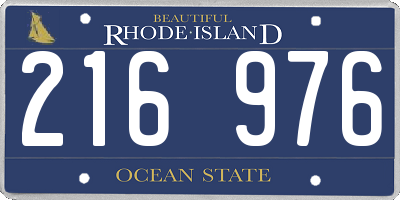 RI license plate 216976