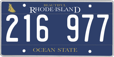 RI license plate 216977