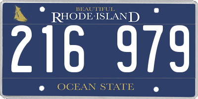 RI license plate 216979