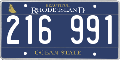 RI license plate 216991