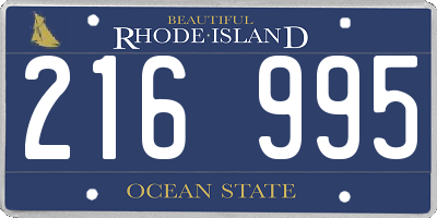 RI license plate 216995