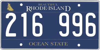 RI license plate 216996