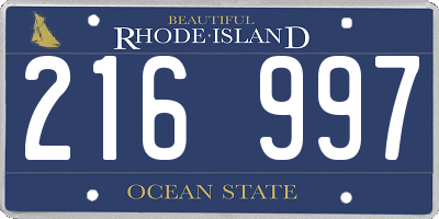 RI license plate 216997