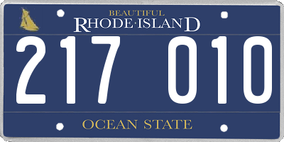 RI license plate 217010