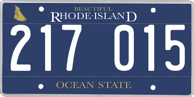 RI license plate 217015