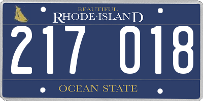 RI license plate 217018