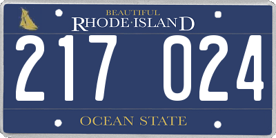 RI license plate 217024