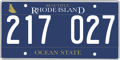 RI license plate 217027