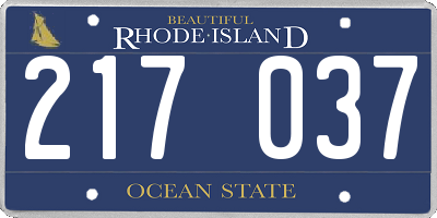 RI license plate 217037
