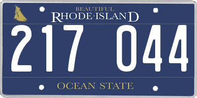 RI license plate 217044
