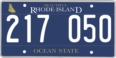 RI license plate 217050