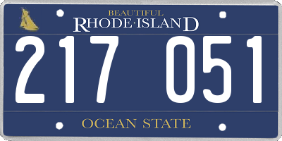RI license plate 217051