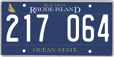 RI license plate 217064