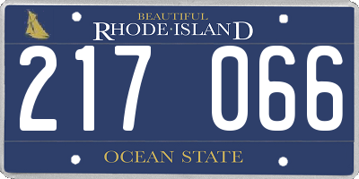 RI license plate 217066