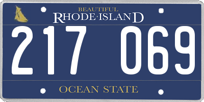 RI license plate 217069