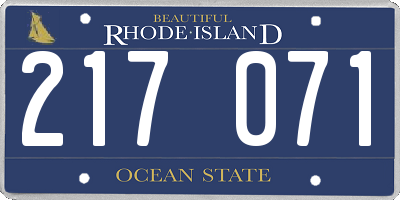 RI license plate 217071