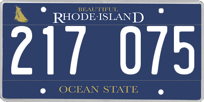 RI license plate 217075