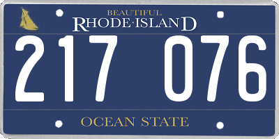 RI license plate 217076