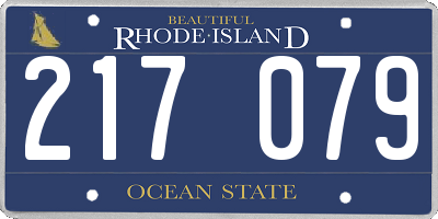 RI license plate 217079