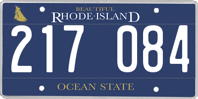 RI license plate 217084