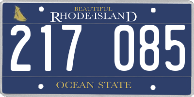 RI license plate 217085