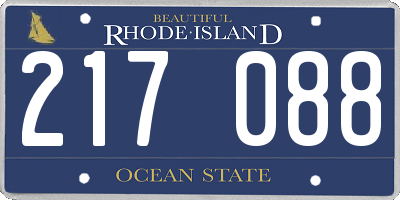 RI license plate 217088