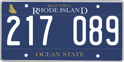 RI license plate 217089