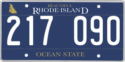 RI license plate 217090